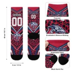 Liberty Flames Socks Custom Leopard Print Red Black Best Selling