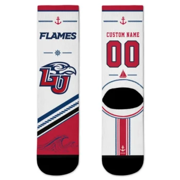 Liberty Flames Socks Custom Nautical Icons Red White Best Selling