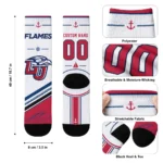 Liberty Flames Socks Custom Nautical Icons Red White Best Selling