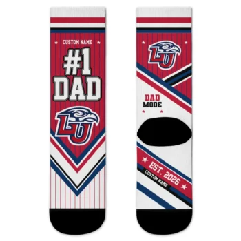 Liberty Flames Socks Custom Pinstripe Chevron Red White Best Selling