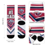 Liberty Flames Socks Custom Pinstripe Chevron Red White Best Selling