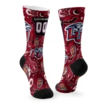Liberty Flames Socks Custom Scattered Icons Red Best Selling