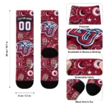 Liberty Flames Socks Custom Scattered Icons Red Best Selling