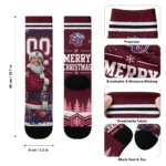 Liberty Flames Socks Custom Snowy Scene Red White Best Selling