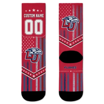 Liberty Flames Socks Custom Star Stripes Red White Best Selling