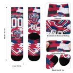 Liberty Flames Socks Custom Woodland Camo Red Best Selling