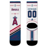 Los Angeles Angels Socks - Personalized Nautical Icons Blue White