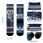Los Angeles Angels Socks Personalized Snowy Scene Blue White Best Selling
