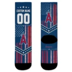 Los Angeles Angels Socks Personalized Star Stripes Blue White Best Selling