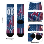 Los Angeles Angels Socks Personalized Star Stripes Blue White Best Selling