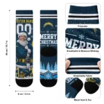 Los Angeles Chargers Socks Customized Snowy Scene Blue White Best Selling