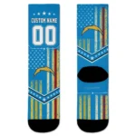 Los Angeles Chargers Socks Customized Star Stripes Blue White Best Selling