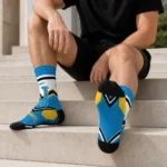 Los Angeles Chargers Socks Personalized Arrow Blocks Blue Best Selling
