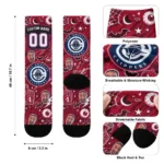 Los Angeles Clippers Socks Custom Scattered Icons Red Best Selling