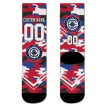 Los Angeles Clippers Socks Custom Woodland Camo Red Best Selling