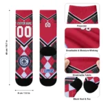 Los Angeles Clippers Socks Customized Argyle Pattern Red Best Selling