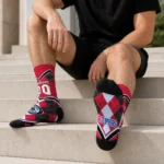 Los Angeles Clippers Socks Customized Argyle Pattern Red Best Selling