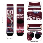 Los Angeles Clippers Socks Customized Snowy Scene Red White Best Selling