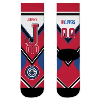 Los Angeles Clippers Socks Personalized Arrow Blocks Red Best Selling