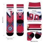 Los Angeles Clippers Socks Personalized Arrow Blocks Red Best Selling