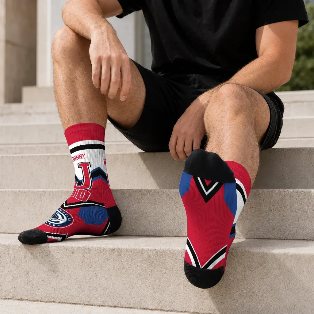 Los Angeles Clippers Socks Personalized Arrow Blocks Red Latest Model Los Angeles Clippers Socks Personalized Arrow Blocks Red Latest Model