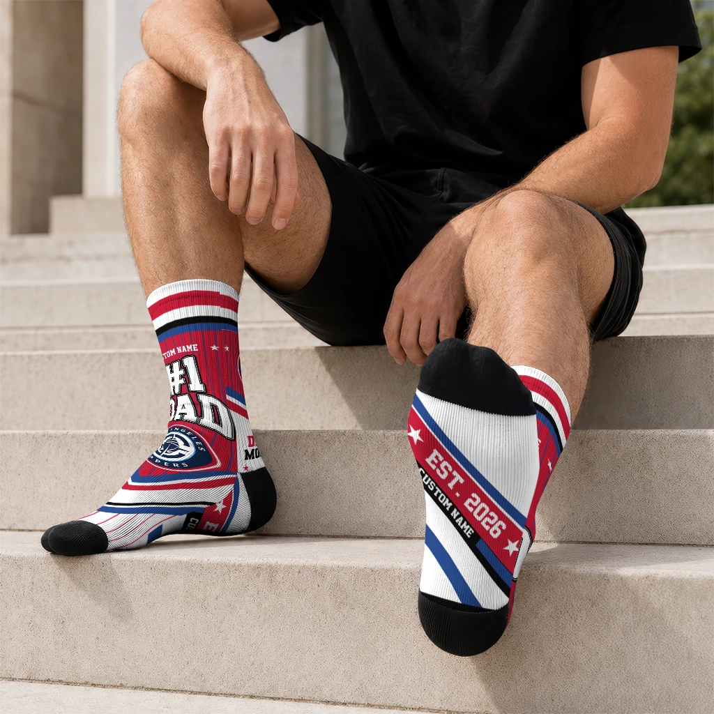 los-angeles-clippers-socks-personalized-pinstripe-chevron-red-white-latest-model.webp