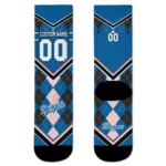 Los Angeles Dodgers Socks Custom Argyle Pattern Blue Best Selling