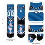 Los Angeles Dodgers Socks Custom Argyle Pattern Blue Best Selling