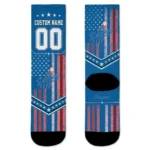 Los Angeles Dodgers Socks Custom Star Stripes Blue White Best Selling