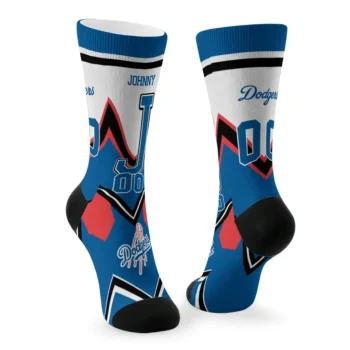 Los Angeles Dodgers Socks Customized Arrow Blocks Blue Fashion Forward