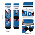 Los Angeles Dodgers Socks Customized Arrow Blocks Blue Best Selling