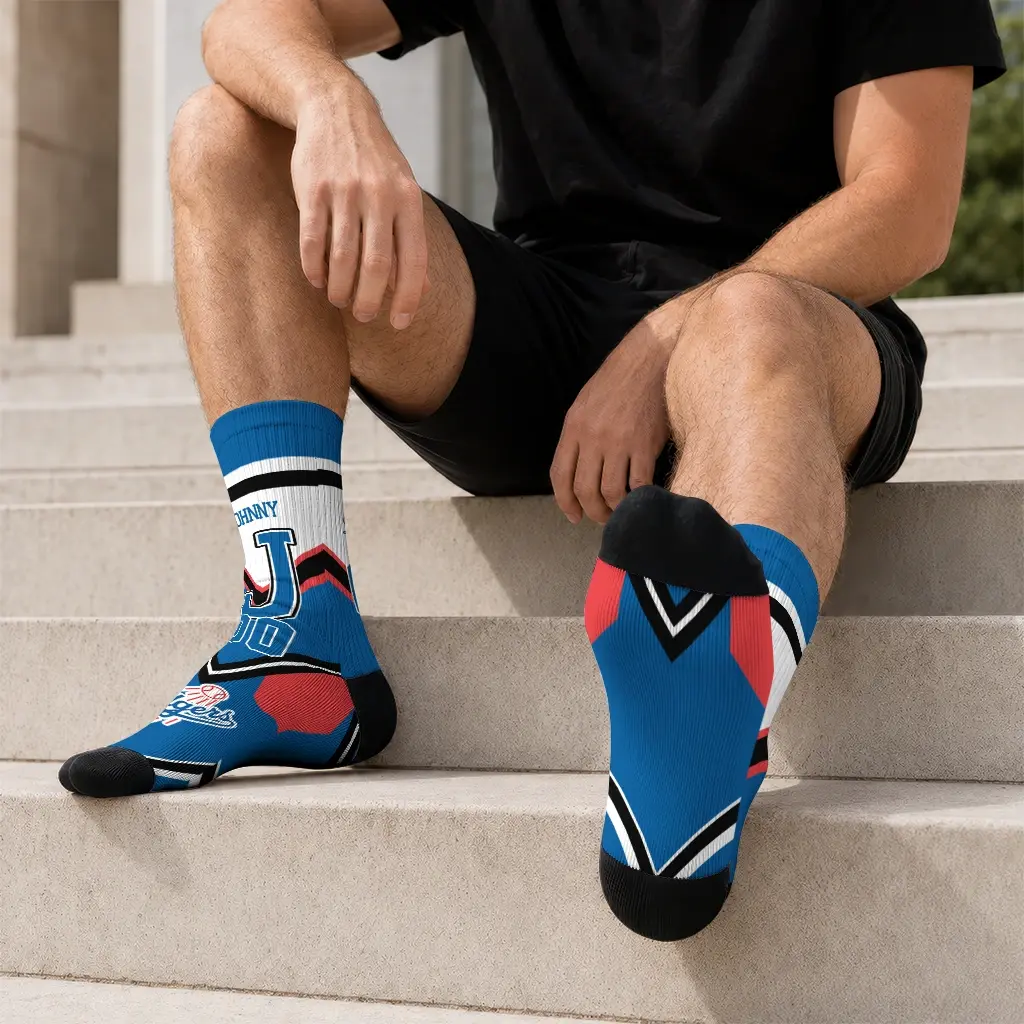 Los Angeles Dodgers Socks Customized Arrow Blocks Blue Latest Model Los Angeles Dodgers Socks Customized Arrow Blocks Blue Latest Model