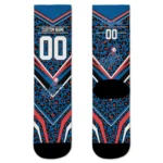 Los Angeles Dodgers Socks Customized Leopard Print Blue Black Best Selling
