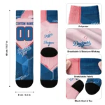 Los Angeles Dodgers Socks Personalized Geometric Tech Blue Best Selling