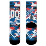 Los Angeles Dodgers Socks - Personalized Woodland Camo Blue
