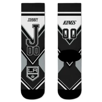Los Angeles Kings Socks Custom Arrow Blocks Black Best Selling