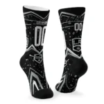 Los Angeles Kings Socks Custom Leopard Print Black Best Selling