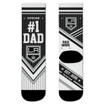 Los Angeles Kings Socks - Custom Pinstripe Chevron Black White