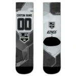 Los Angeles Kings Socks Customized Geometric Tech Black Best Selling