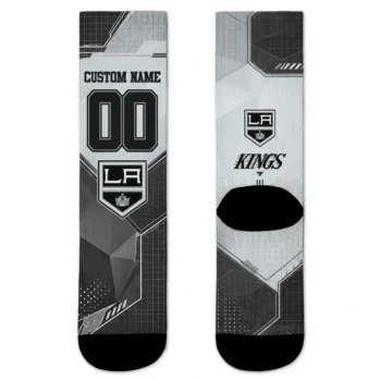 Los Angeles Kings Socks Customized Geometric Tech Black Best Selling