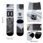 Los Angeles Kings Socks Customized Geometric Tech Black Best Selling