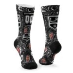 Los Angeles Kings Socks Customized Scattered Icons Black Best Selling
