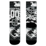 Los Angeles Kings Socks Customized Woodland Camo Black Best Selling