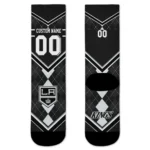 Los Angeles Kings Socks Personalized Argyle Pattern Black Best Selling