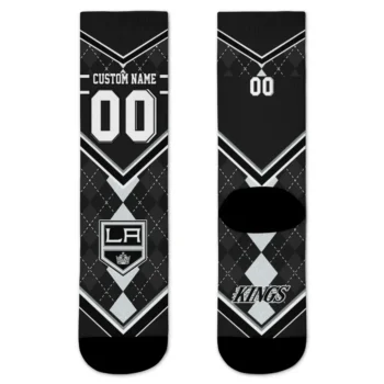 Los Angeles Kings Socks Personalized Argyle Pattern Black Best Selling