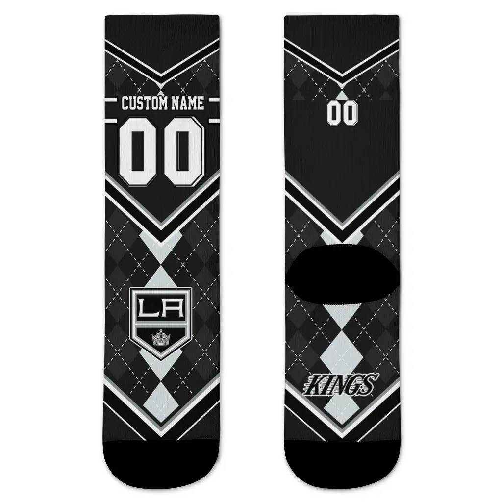 Los Angeles Kings Socks Personalized Argyle Pattern Black Best Selling Los Angeles Kings Socks Personalized Argyle Pattern Black Best Selling