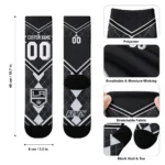 Los Angeles Kings Socks Personalized Argyle Pattern Black Best Selling