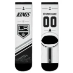 Los Angeles Kings Socks - Personalized Nautical Icons Black White