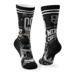 Los Angeles Kings Socks Personalized Snowy Scene Black White Best Selling