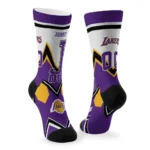 Los Angeles Lakers Socks Custom Arrow Blocks Purple Best Selling